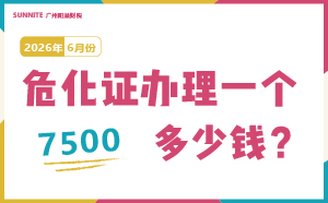 2026年6月份的危化证办理一个多少钱？